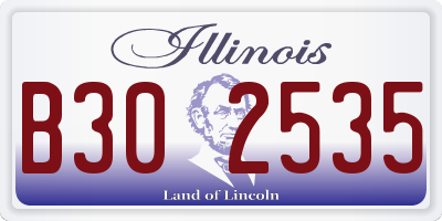 IL license plate B302535