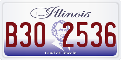 IL license plate B302536