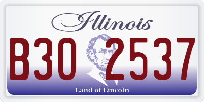 IL license plate B302537