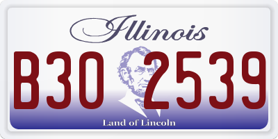 IL license plate B302539