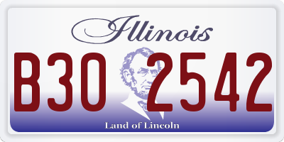 IL license plate B302542