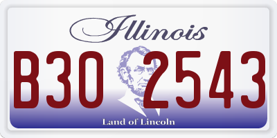 IL license plate B302543
