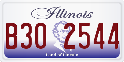 IL license plate B302544