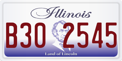 IL license plate B302545