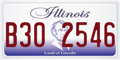 IL license plate B302546