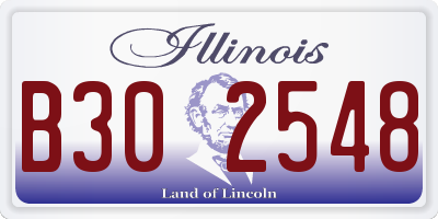 IL license plate B302548