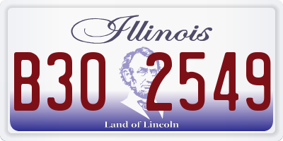 IL license plate B302549