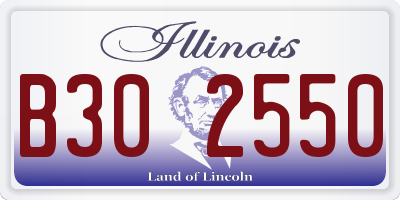 IL license plate B302550