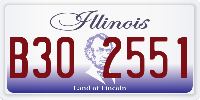 IL license plate B302551
