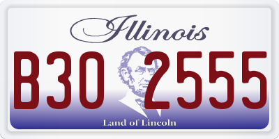 IL license plate B302555