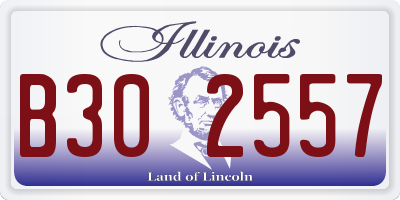 IL license plate B302557
