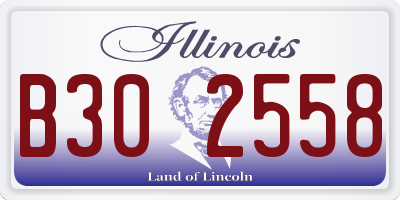 IL license plate B302558