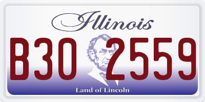 IL license plate B302559
