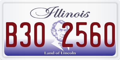 IL license plate B302560