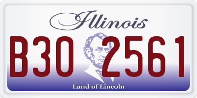IL license plate B302561