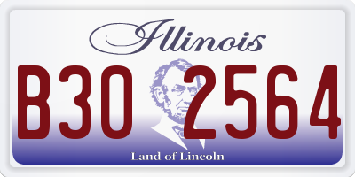 IL license plate B302564