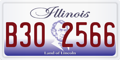 IL license plate B302566