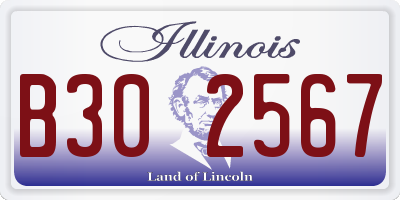 IL license plate B302567
