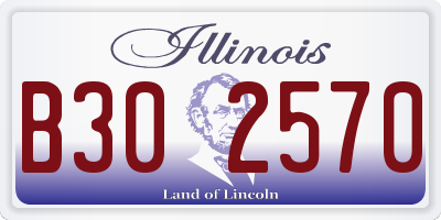 IL license plate B302570