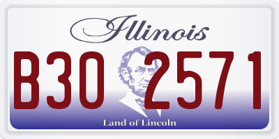 IL license plate B302571