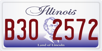 IL license plate B302572