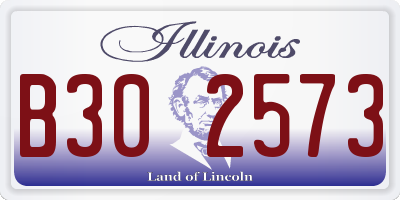 IL license plate B302573