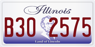 IL license plate B302575
