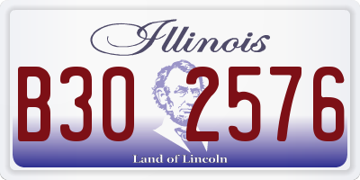 IL license plate B302576