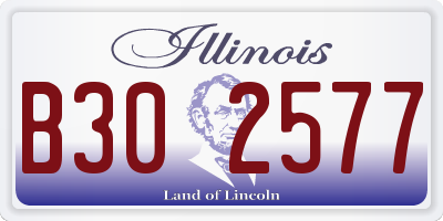 IL license plate B302577