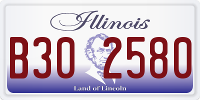 IL license plate B302580