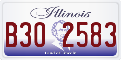 IL license plate B302583