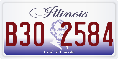IL license plate B302584