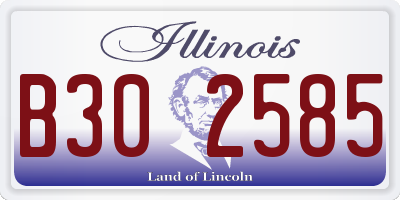 IL license plate B302585