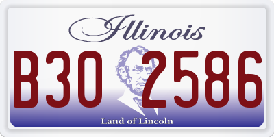 IL license plate B302586