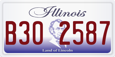 IL license plate B302587