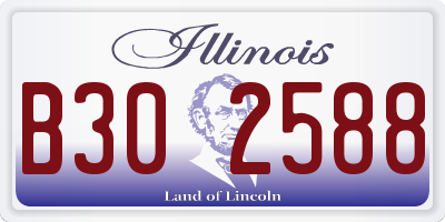 IL license plate B302588