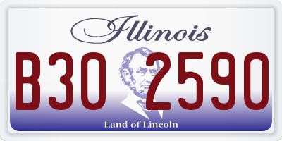 IL license plate B302590