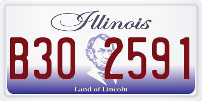 IL license plate B302591