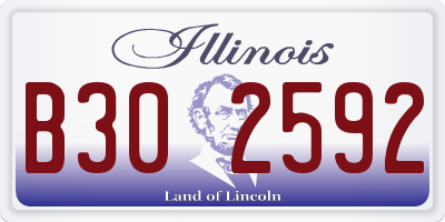 IL license plate B302592