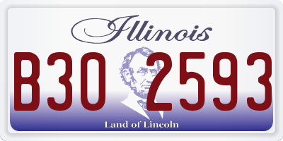 IL license plate B302593