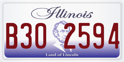 IL license plate B302594