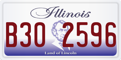 IL license plate B302596