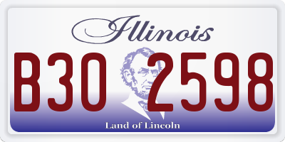 IL license plate B302598