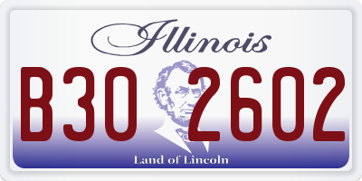 IL license plate B302602