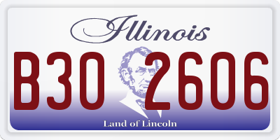 IL license plate B302606