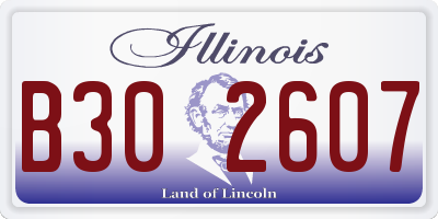 IL license plate B302607