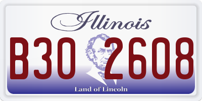 IL license plate B302608