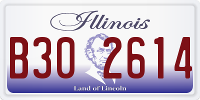 IL license plate B302614