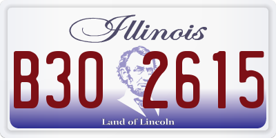 IL license plate B302615