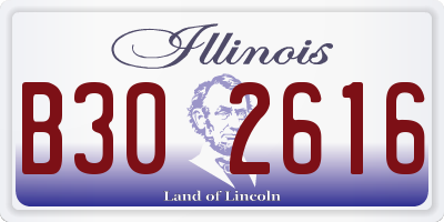 IL license plate B302616